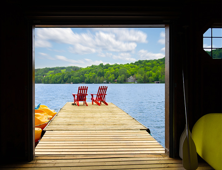 Boathouse in Forest Park